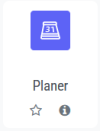 Icon der Aktivität "Planer": Ein Kalendersymbol auf blauem Hintergrund