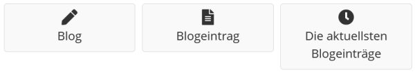Blocktyp "Blog", "Blogeintrag" oder "Die aktuellsten Blogeinträge" einfügen, um persönlichen Blog in ein Portfolio einzubinden